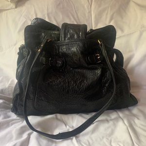 Vanessa Bruno large black leather bag